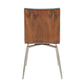 Contemporary Dining/Accent Chair with Swivel in Stainless Steel
