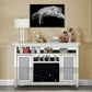 Noralie - 41" Wine Cabinet With LED - Mirrored & Faux Diamonds