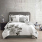 Ridgely 7 Pc Watercolor Black and White Floral Comforter Set