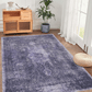 MAVAL Anthracite Washable Rug 6x9 Area Rug