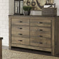 Trinell - Six Drawer Dresser - 61.34" x 15.98" x 42.99" - Brown Dark