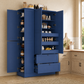 TOPMAX 73.6" Tall Farmhouse Kitchen Pantry Cabinet