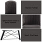 Abraham - Side Chair (Set of 2) - Dark Gray Fabric & Black