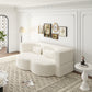 Modern Floor Sofa with 2 Pillows - Convertible Plush Sofa Bed