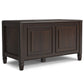 Connaught 36 inch Wide Solid Wood Small Storage Bench Trunk in Chestnut