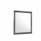 Blaze Modern Style Mirror Made with Wood in Metallic Gray