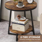 19.68" Industrial End Table with Storage Shelf