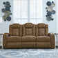 Wolfridge - Power Reclining Sofa With Adj Headrest - Brindle