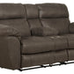 Atlas - Reclining Console Loveseat With Storage - Charcoal