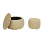 Round Storage Ottoman, 2 In 1 Function, End Table And Ottoman - view 5