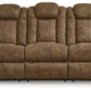 Wolfridge - Power Reclining Sofa With Adj Headrest - Brindle
