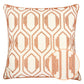 Geometric Embroidered Cotton Throw Pillow