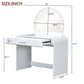 39" Makeup Vanity Table with Mirror Touch Screen Lighted Mirror