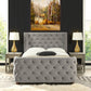 Brooklyn Queen Tufted Panel Bed Set, Opal