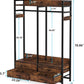 47.2" Rustic Brown Freestanding Closet Organizer