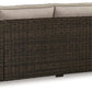 Coastline Bay - Loveseat W/Cushion - Brown