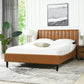 Aspen Vertical Tufted Modern Headboard Platform Bed Set, Queen