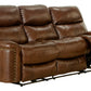 Ceretti - Power Reclining Sofa - Brown Italian Top Grain Leather Match