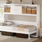Twin Size Murphy Bed with Charging Station and Drawer