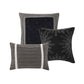 7 Piece Faux Suede Comforter Set Black King