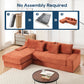 Modern L - Shaped Sectional Couch With Memory Foam - view 21