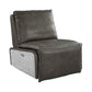 Metier - Power Motion Recliner - Gray Top Grain Leather & Aluminum