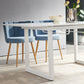 Square Extendable Dining Table with Metal Legs