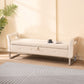 67.91" Wide Velvet Storage Soft Bench with Armrests