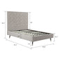 Crosby Upholstered Velvet Full Bed in Greige