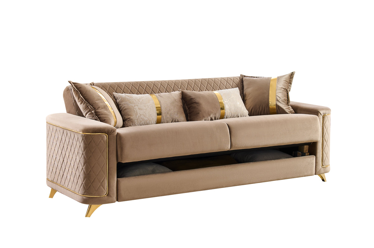 Lisa Modern Sofa in Copper