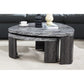 Granite Gray Marble-Look Coffee Table Set