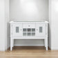 Elizaveta - Server - Faux Crystal Diamonds & White High Gloss