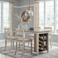 Skempton - Rectangular Counter Table With Storage - White