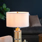 Elegant Table Lamp with Drum Shade