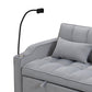 Modern Velvet Loveseat Futon Sofa Couch with Pullout Bed