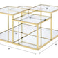 Uchenna - Coffee Table - Clear Glass & Gold