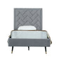 Crosby Upholstered Velvet Twin Bed