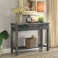 Glancio - Console Table - Antique Gray & Teal