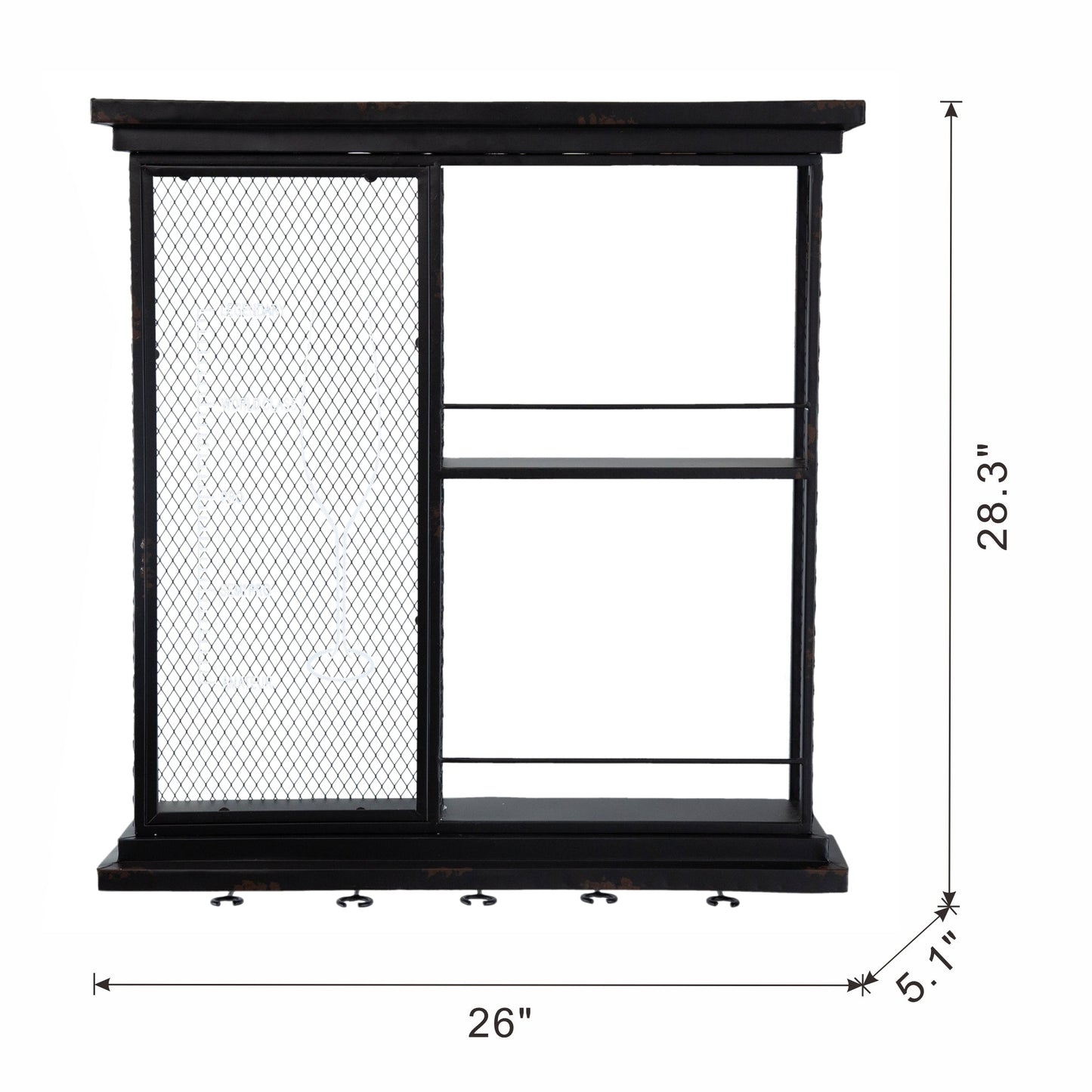 Stylish Black Wine Shelf