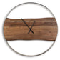 Panchali - Wall Clock - Brown / Silver Finish