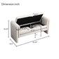 Modern Teddy Upholstered Large Bed End Bench With Arms And Storage - view 42