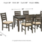 Rokane - Dining Room Table Set (Set of 7) - Brown