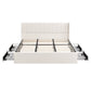 Large-Capacity Upholstered Storage Bed With Drawers