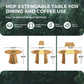 Extendable Pedestal Multifunctional Dining Table - Oak - view 7