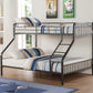 Caius Gunmetal Finish Twin XL/Queen Bunk Bed