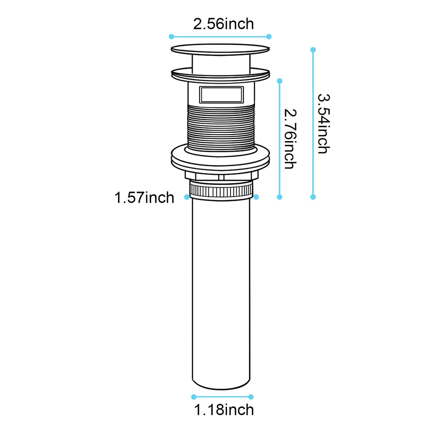 Waterfall Spout Bathroom Sink Faucet with Pop-Up Drain