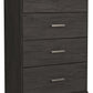 Belachime - Four Drawer Chest - Charcoal