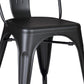 Set of 4 Stackable Metal Dining Chairs