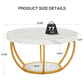 Modern Round Coffee Table - 31.7" 2 Tier Design