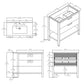 36 Inch Freestanding Bathroom Vanity with Sink and Soft-Close Drawer